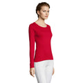 Red - Side - SOLS Womens-Ladies Majestic Long Sleeve T-Shirt