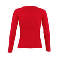 Red - Close up - SOLS Womens-Ladies Majestic Long Sleeve T-Shirt