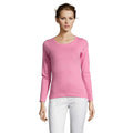 Orchid Pink - Back - SOLS Womens-Ladies Majestic Long Sleeve T-Shirt