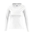 White - Front - SOLS Womens-Ladies Majestic Long Sleeve T-Shirt