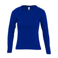 Royal Blue - Front - SOLS Womens-Ladies Majestic Long Sleeve T-Shirt