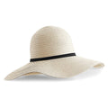 Natural - Front - Beechfield Womens-Ladies Marbella Sun Hat