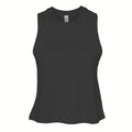 Heather Navy - Front - Bella Womens-Ladies Racer Back Cropped Sleeveless Tank Top