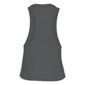 Dark Grey Heather - Back - Bella Womens-Ladies Racer Back Cropped Sleeveless Tank Top