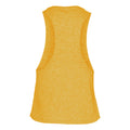 Mustard Heather - Back - Bella Womens-Ladies Racer Back Cropped Sleeveless Tank Top