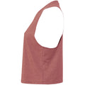 Heather Mauve - Side - Bella Womens-Ladies Racer Back Cropped Sleeveless Tank Top