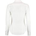 White - Back - Kustom Kit Womens-Ladies Long Sleeve Tailored Poplin Shirt
