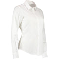 White - Side - Kustom Kit Womens-Ladies Long Sleeve Tailored Poplin Shirt