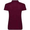 Burgundy - Back - PRO RTX Womens-Ladies Pro Polyester Polo Shirt