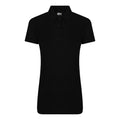 Black - Front - PRO RTX Womens-Ladies Pro Polyester Polo Shirt