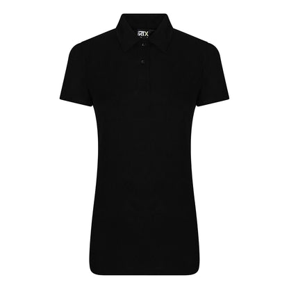 Black - Front - PRO RTX Womens-Ladies Pro Polyester Polo Shirt