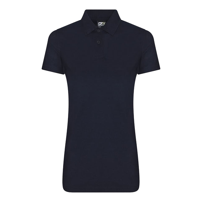Navy - Front - PRO RTX Womens-Ladies Pro Polyester Polo Shirt