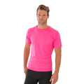 Flo Pink - Back - Spiro Mens Aircool T-Shirt