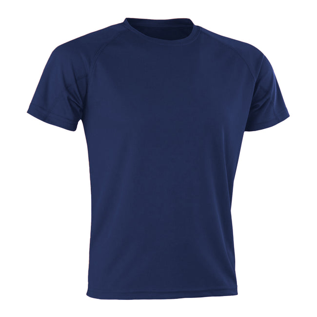 Navy - Front - Spiro Mens Aircool T-Shirt