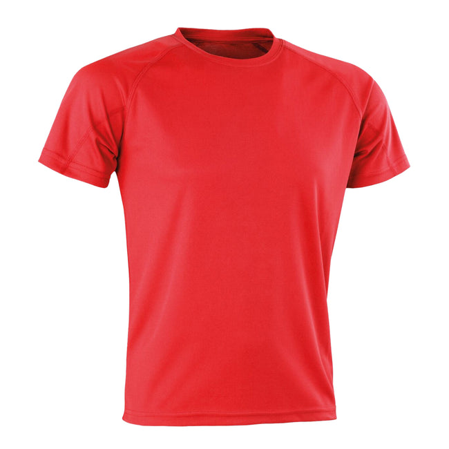 Red - Front - Spiro Mens Aircool T-Shirt