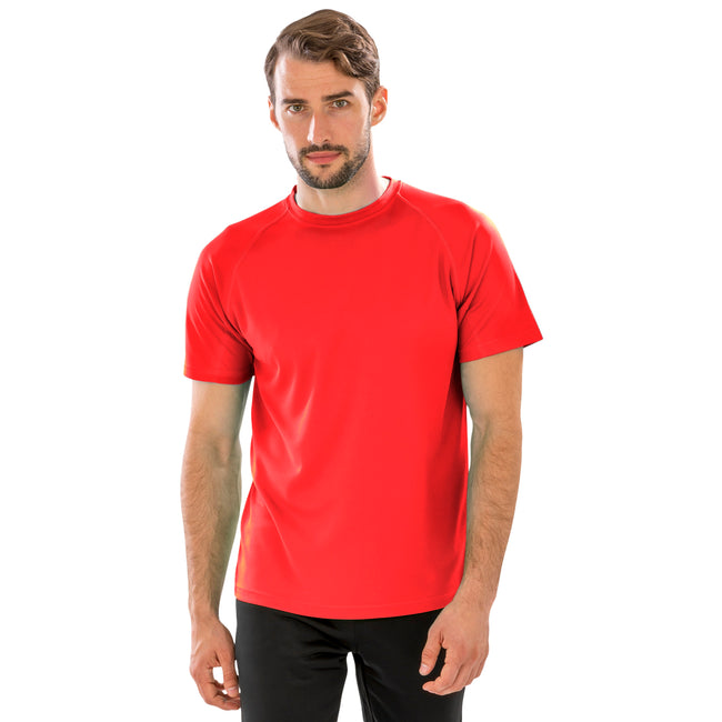 Red - Back - Spiro Mens Aircool T-Shirt