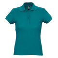 Duck Blue - Front - SOLS Womens-Ladies Passion Pique Short Sleeve Polo Shirt