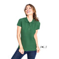 Forest Green - Back - SOLS Womens-Ladies Passion Pique Short Sleeve Polo Shirt