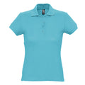 Blue Atoll - Front - SOLS Womens-Ladies Passion Pique Short Sleeve Polo Shirt