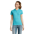 Blue Atoll - Back - SOLS Womens-Ladies Passion Pique Short Sleeve Polo Shirt