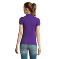 Dark Purple - Side - SOLS Womens-Ladies Passion Pique Short Sleeve Polo Shirt