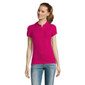 Fuchsia - Back - SOLS Womens-Ladies Passion Pique Short Sleeve Polo Shirt