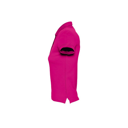 Fuchsia - Lifestyle - SOLS Womens-Ladies Passion Pique Short Sleeve Polo Shirt