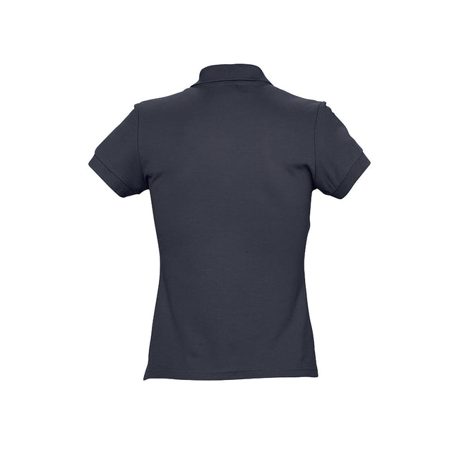Navy - Back - SOLS Womens-Ladies Passion Pique Short Sleeve Polo Shirt