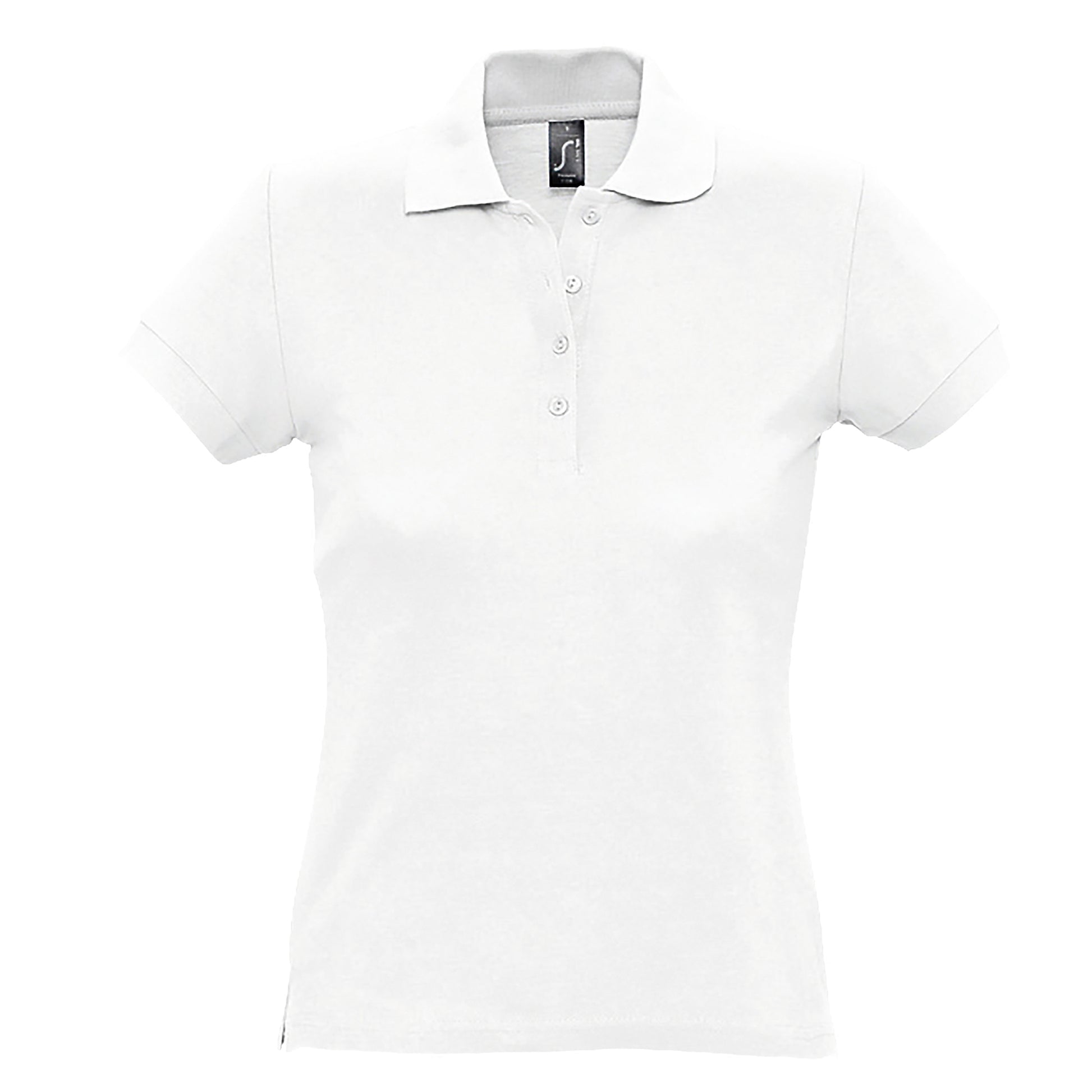 White - Front - SOLS Womens-Ladies Passion Pique Short Sleeve Polo Shirt