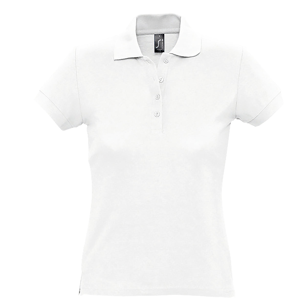 White - Front - SOLS Womens-Ladies Passion Pique Short Sleeve Polo Shirt