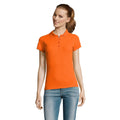 Orange - Back - SOLS Womens-Ladies Passion Pique Short Sleeve Polo Shirt