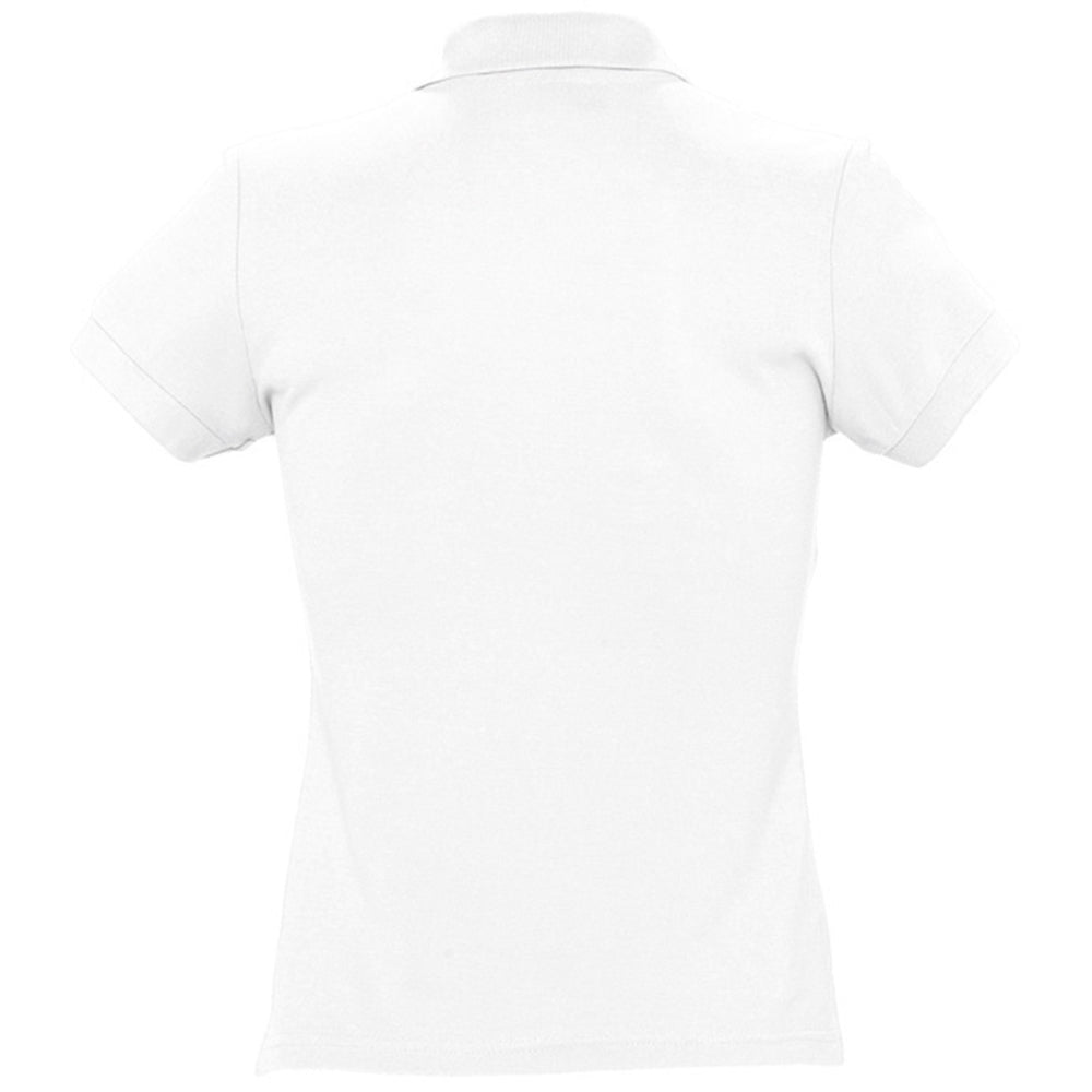 White - Back - SOLS Womens-Ladies Passion Pique Short Sleeve Polo Shirt