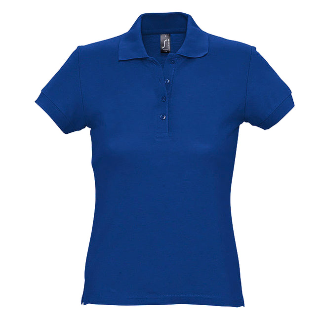 Royal Blue - Front - SOLS Womens-Ladies Passion Pique Short Sleeve Polo Shirt