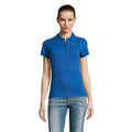 Royal Blue - Back - SOLS Womens-Ladies Passion Pique Short Sleeve Polo Shirt