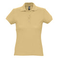 Sand - Front - SOLS Womens-Ladies Passion Pique Short Sleeve Polo Shirt
