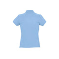 Sky Blue - Side - SOLS Womens-Ladies Passion Pique Short Sleeve Polo Shirt