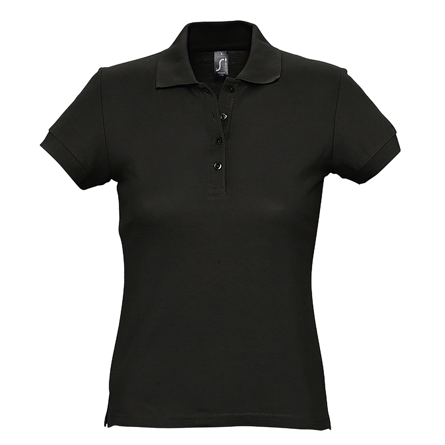 Black - Front - SOLS Womens-Ladies Passion Pique Short Sleeve Polo Shirt