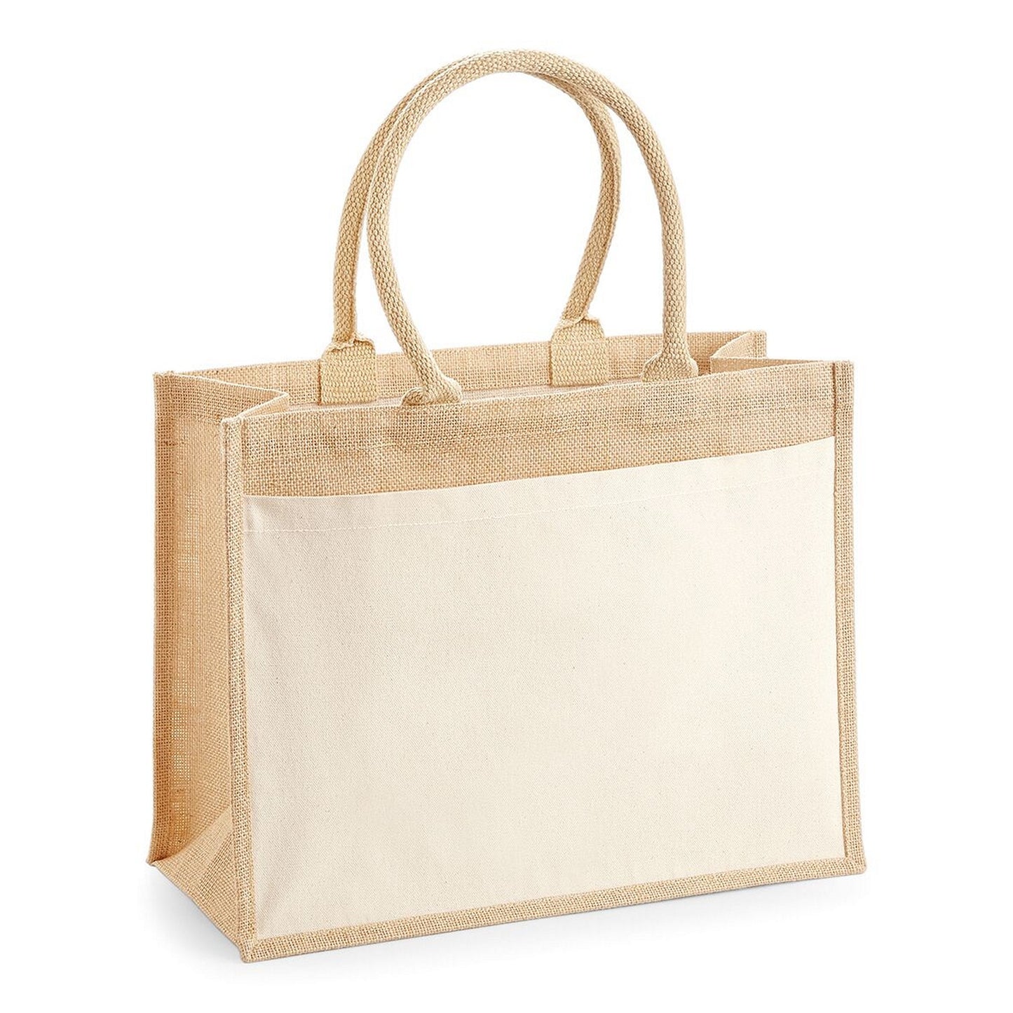 Natural - Front - Westford Mill Pocket Jute Shopper