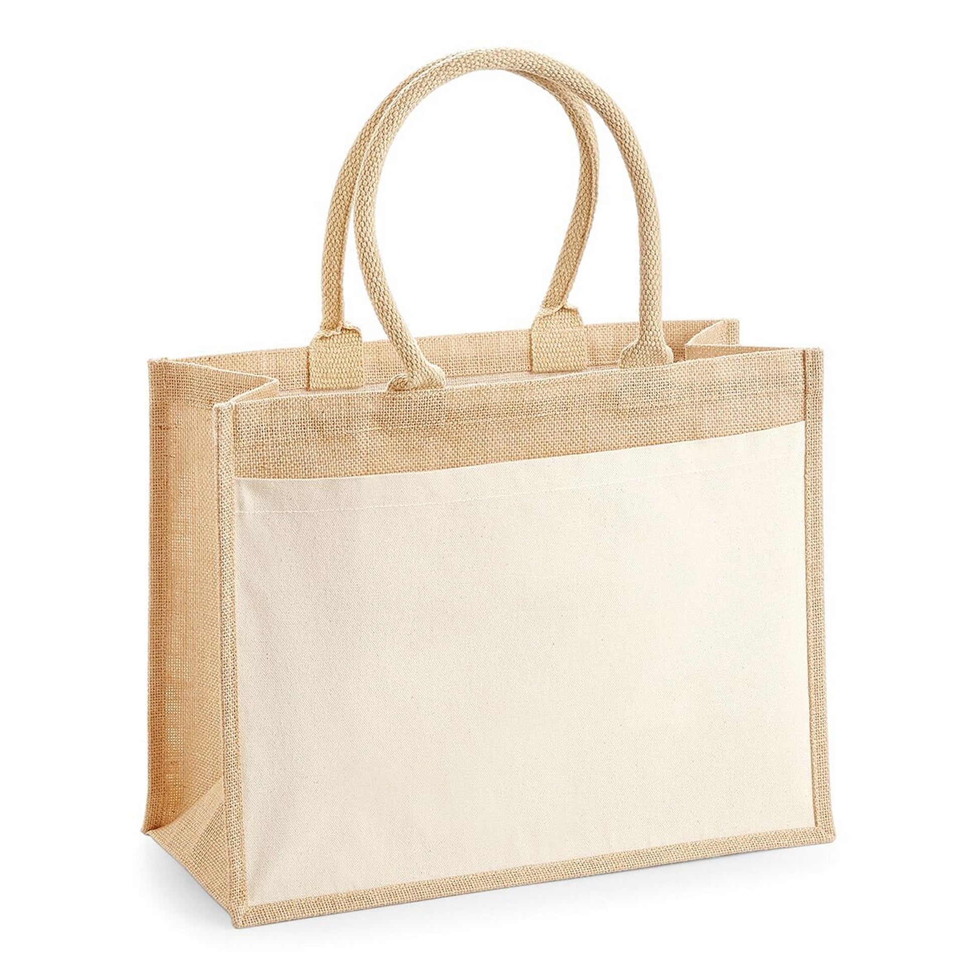Natural - Front - Westford Mill Pocket Jute Shopper