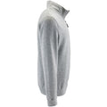 Grey Marl - Side - SOLS Mens Stan Contrast Zip Neck Sweatshirt