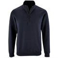 French Navy - Front - SOLS Mens Stan Contrast Zip Neck Sweatshirt