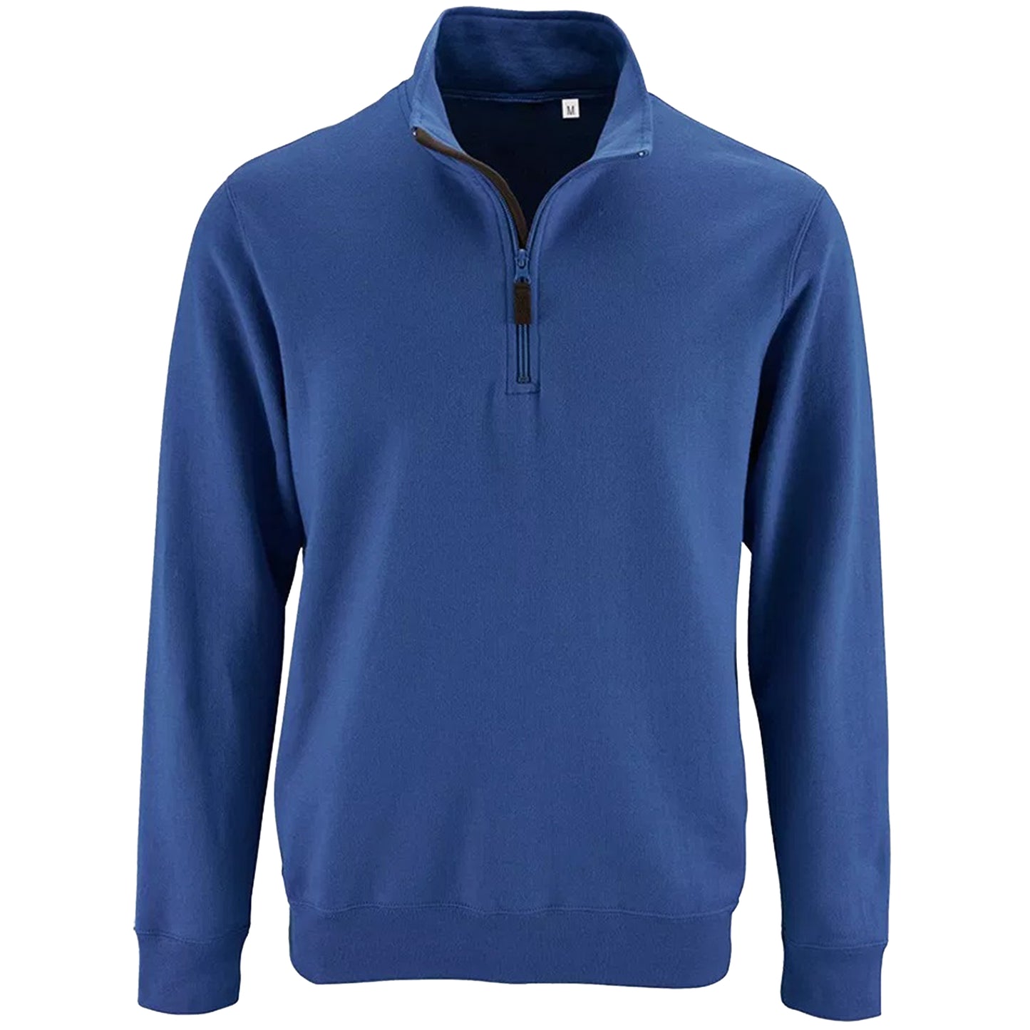 Royal Blue - Front - SOLS Mens Stan Contrast Zip Neck Sweatshirt