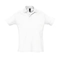 White - Front - SOLS Mens Summer II Pique Short Sleeve Polo Shirt