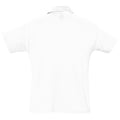 White - Back - SOLS Mens Summer II Pique Short Sleeve Polo Shirt