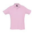 Pink - Front - SOLS Mens Summer II Pique Short Sleeve Polo Shirt