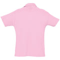 Pink - Back - SOLS Mens Summer II Pique Short Sleeve Polo Shirt