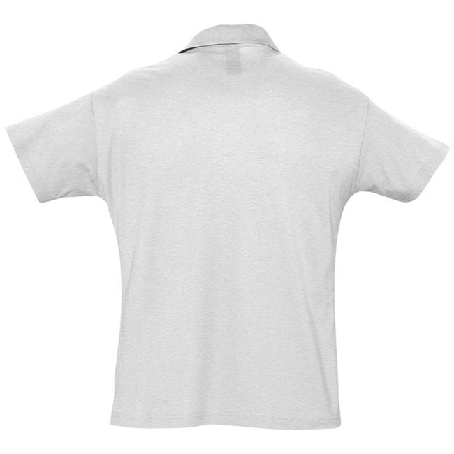 Ash - Back - SOLS Mens Summer II Pique Short Sleeve Polo Shirt