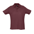 Burgundy - Front - SOLS Mens Summer II Pique Short Sleeve Polo Shirt