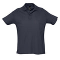 Navy - Front - SOLS Mens Summer II Pique Short Sleeve Polo Shirt