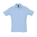 Sky Blue - Front - SOLS Mens Summer II Pique Short Sleeve Polo Shirt